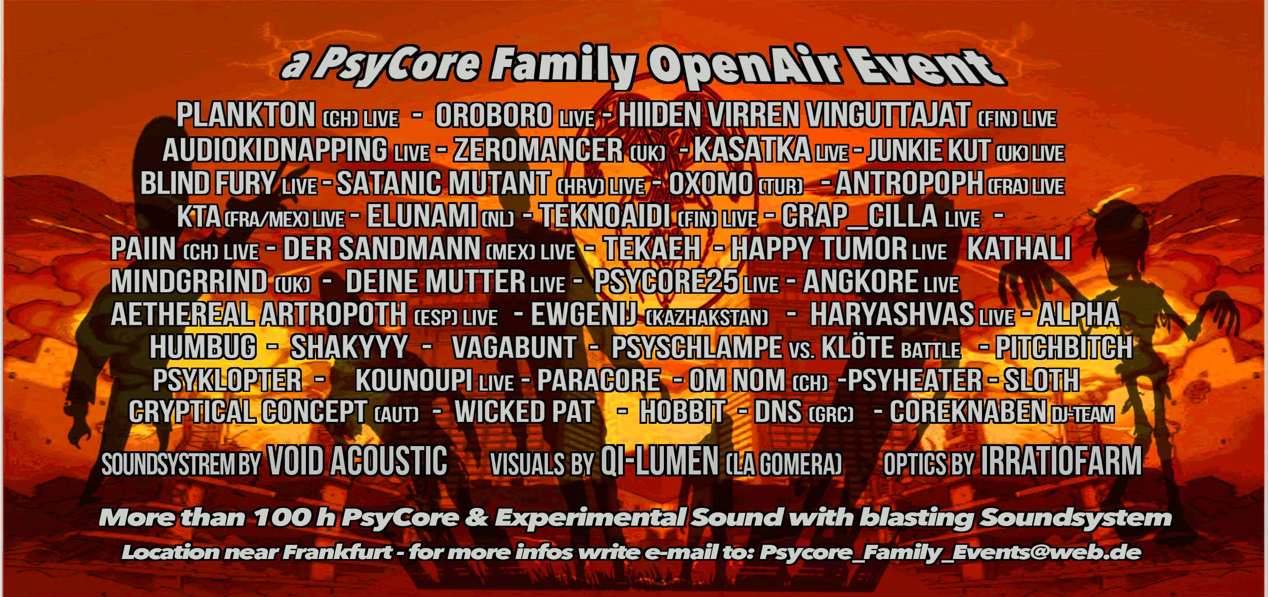 17-22.08.2018, PsyCore Family presents GROUND ZERO @ Hessen (DE)